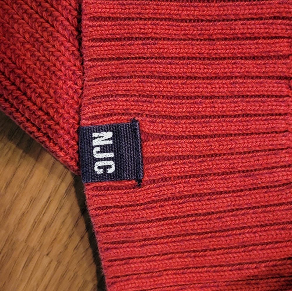 NAUTICA JEANS CO. MOCK NECK SWEATER  SIZE EXTRA LARGE COLOR NAUTICA RED